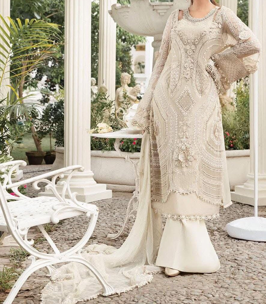 Maria B Unstitched Embroidered Chiffon Suit